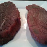 postzouten links ongezouten, rechts gezouten