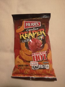 Carolina reaper chips geproefd