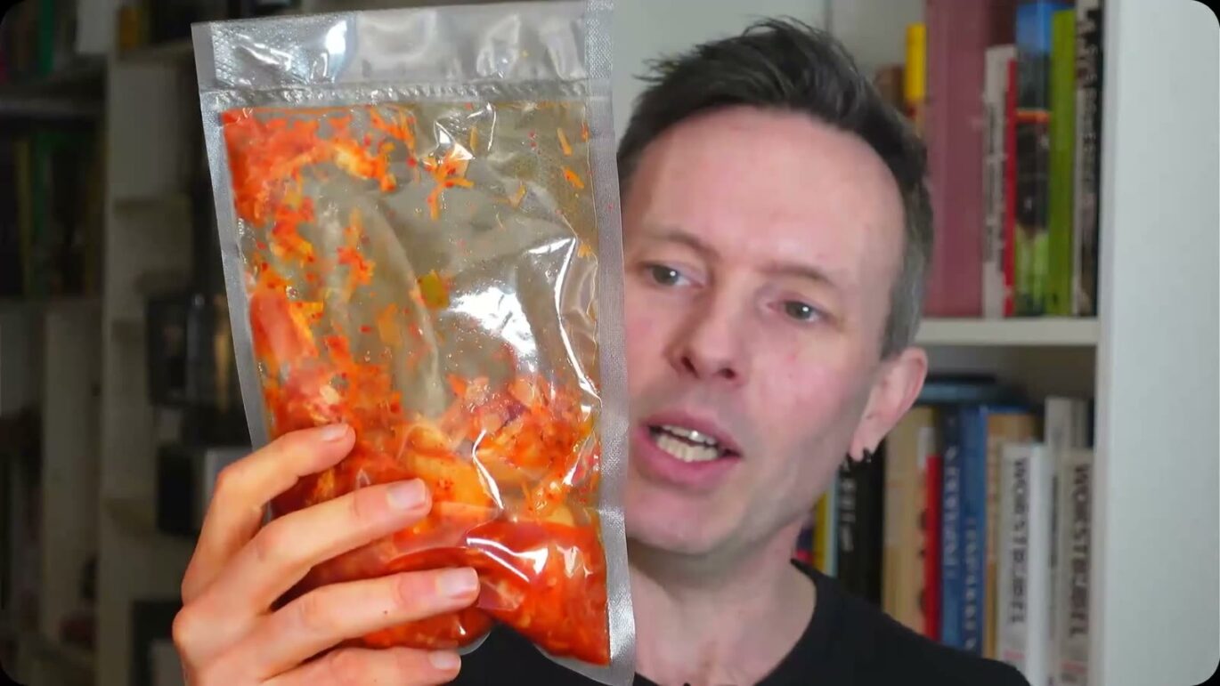 Kimchi in een vacuümzak