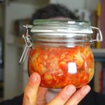 Weckpot met zelfgemaakte kimchi